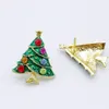 5 pares de Ano Novo Série de Metal Brocas de Broca de Árvore de Natal Brincos 24 * 19 MM Jóias Presentes de Natal Brincos Decorativos