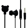 Cute Bear Słuchawki Kolorowe Studio Cartoon Studio In-Ear Handsfree z Mic Button Zdalne 3,5 mm Zestawy słuchawkowe na iPhone Samsung Huawei Xiaomi