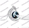 Горячие разрывы на луне ожерелье драгоценного камня для женских модных подвесных ожерелья для ретро -сплава с целями