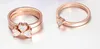 Coração Cristal Rose Anéis De Ouro Para As Mulheres Amor Moda Jóias Design Coreano Atacado Partido Presente Novo