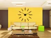 Métallique métallique surdimensionnée Simple Creative Wall Clock horloge de mur DIY Stickers muraux Salon Horloge murale de bricolage Art Rocket Clock