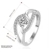 Hot Sale Bicyclic Gemstone 925 Silver Plated Ring DMSR142 Helt ny högkvalitativ Sterling Silver Plated Finger Rings
