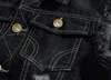S- 6XL Mens Denim Jackets Sleeveless Casual Vest Waistcoats Biker Motorcyle Coats Plus Size Clothing 2018 Black