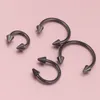 Anodiserad svart hästsko bar läppnäs septum öron ring olika storlekar tillgängliga piercing näsa kroppsmycken4715073