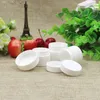 20 pz 30 g/50 g/80 g bianco barattoli di latta cosmetici vuoti campione vasetti di crema di plastica imballaggio cosmetico, contenitori di latta trucco display latta Mini bottiglia