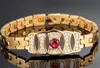 signora Jewelry Free Shipping New Style N428 caldo della sposa di modo di eleganza del braccialetto dei cristalli della donna dell'oro 18k
