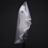 بيع العاج فيلوس نوفيا 2017 جديد الزفاف حجاب قصير واحد طبقة الدانتيل حافة Veu de Noiva Voile Mariage Bridal Veil4476624