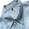 Herrenjacken Großhandel - 2021 Ankunft Männer Jeans Hemd Dünne Camisa Mode Lässig Für Denim Asiatische Größe XXL Frühling Herbst1