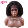 Mongolian Afro Kinky Curly Wig Lace Front Vrigin Human Hair Wigs Natural Line med Baby Hair För Black Women Dreaming Queen