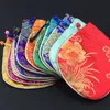 Katoen gevulde kleine zijden stof trekkoord tassen voor sieraden gift ambachten opslag pouch groothandel 50pcs / lot