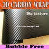 3Dカーボンファイバーフィルムフィルムエアバブルフリー車スタイリング無料配送カーボンラップトップカバースキン1.52x30m/ロール5x100フィート