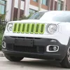 Abs front grilles malha grade insere guarnição tampa da decoração para Jeep Renegade 2016-2018 Auto Acessórios Exterior