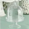 12PCS Acrylic Clear Mini Cake Stand Baby Shower Party Gifts Birthday Favors Holders Children Party Decoration Sweet 265J