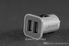 USAMS 5V 3.1A USB Dual 2 Port Power Adapter Billaddare Laddning för iPhone 6s HTC LG Samsung S7 S6 Edge Universal