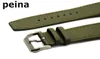 20mm 21mm 22mm Ny svartgrön nylon och läderklockbandband för IWC Watches230R