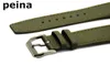 20mm 21mm 22mm New Black Green Nylon and Leather Watch Band strap For IWC watches320C