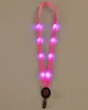 LED-lichte LANYARD Sleutelhanger ID-toetsen Houder 3-modi Knipperend Hangende Touw 7 Kleuren OOA3814