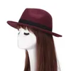 New Autumn Winter Women Men Wool Felt Top Hats Fashion Adult Wide Brim Sun Hats Jazz Cap GH-46 Whosales Free Shipping