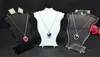 Wholesale 12pcs/lot Plastic Jewelry Display Neck Bust Pendant Necklace Stand Holder Rack Mini Size