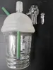 Super mignon Mini Starbucks Cup 10mm bong en verre joint! Dabuccino Style Inspiré Starbucks Themed Concentrate Cup Rig conduites d'eau fonctionnelles