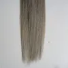 Ombre brasilianisches glattes Haar Ombre graues Haargewebe 100 g 1 Stück T1B/Grau Non-Remy graues Haargewebe