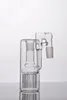 Hot Sale pure Glass Single Fritted Ashcatcher with 12 arm tree inline perc 18 mm right angle for water glass bongs 14mm