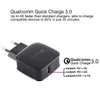 Quick UE US AC Home Wall Carregador de Viagem Adaptador de Energia 5V 3A 9V 2A 12V 1.7A QC 3.0 Adaptador de energia para iphone 5 6 7 Samsung S6 S7 S8 Plug PC