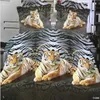 2021 홈 텍스타일 3D 동물 반응 인쇄 코튼 4 PCS 침구 세트 이불 퀼트 커버 / 침대 시트 베갯잇 Bedclothes BB002