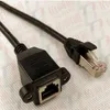 Совершенно новый CAT5 RJ45 мужчина для женщин Ethernet LAN Удлинитель сети с винтовой панелью Установка 60см