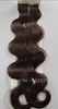 Grade 8A indian virgin human hair body wave 16quot26quot PU tape in hair Extensions Skin weft hair 100g pack 40pcs dhl 8039730