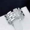 Fabrik direkt försäljning pläterad sterling silver ring 10 stycken mycket blandad stil emr24, bästa present Ny ankomst mode 925 silver tallrik ring