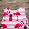 Cute Baby Romper Flamingo Drukowane Dzieci Ubrania Lato Noworodka Dziewczynka Ruchom Kombinezon Bawełniany Bez Rękawów Baby Onesie One Piece Stroje