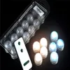 12PCS / LOT مناسبات الزفاف 3 RGB LED التحكم عن بعد البسيطة للماء غاطسة أضواء حزب الصمام مع بطارية لحزب هالوين عيد الميلاد