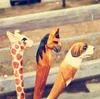 5pcs/lot Handmade Ballpoint Pen Lovely Artificial Wood Carving Animal Ball Pen Creative Arts