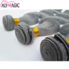 Human Hair Weaves Grey Human Hair Extensions Body Wave Grade 8A 3Bundles 100G Gray Hair Extensions Wholesale AliMagic Factory Price Cheap