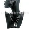 Heart Pendant Jewellery 2 Pieces Mother Together with Daughter Zinc Alloy Chain Length 50cm Pendant Necklace Silver