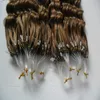 캡슐 마이크로 루프 휴먼 헤어 확장 200g 마이크로 루프 헤어 확장 1G Curly on Mongolian Kinky Curosa Hair Products 200