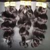 Atacado processado indiano puro humano humano Bouncy capitulação extensões 20 pc / lote sedosos de onda de corpo silkly