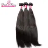 Obehandlade Virgin Hair Extensions 100% Kinesisk Färgbar Mänsklig Hårväv Vävar Naturfärg Silky Straight 2st / Lot Greatremy Drop Shipping