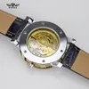 Relogio Masculino Zwycięzca Royal Diamond Design Black Gold Watch Montre Homme Kobiety Zegarki Marka Luksusowy Szkielet Mechaniczny Zegarek