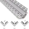 100 X 1M sets/lot V shape led aluminum profile channel and 120 degree corner aluminium extrusion for wall inner corner lamps