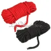 10m Bondage Fantasy Fetish Soft Cotton Bondage Rep Strap Restraints Toy Kit Black Red #E593