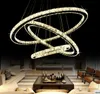 2017 Hot Selling Hot sale Crystal Diamond Ring LED Crystal Chandelier Light Modern Crystal Pendant Lamp 3 Circles different size position