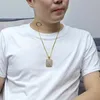 2017 Herren Hip Hop Kette Modeschmuck Voller Strass Anhänger Halsketten Gold Gefüllt Hiphop Sternzeichen Schmuck Männer Kubanische Kette Halskette Erkennungsmarke