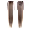 Fashion Women's Bonytail Hairpieces 50cm 22 polegadas 100g extensões de cabelo sintético cordão cordão rabo de cavalo cabelo longo reto rabo de cavalo 15 cor