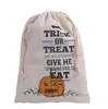 2021 Halloween Party Candy Gift Sack Treat of Trick Pumpkin Bat Witch Canvas Tas Kinderfeestjes Festival Trekkoord Tassen