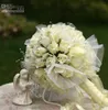 2016 Ny ankomst Big White Beige Champagne Flower Bride Bouquetwedding Bouquets Artifical Flowerswedding Favors7685940