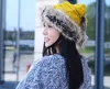 Inverno nuovo mongolo principessa pelliccia vento cappello cappello lana spessa cappello di lana lavorato a maglia collare doppio uso all'ingrosso