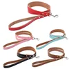 Stevige lederen hond leiband echt koeienhuid leer voor katten kleine medium grote honden Duurzame koeienhuid leash support lederen hondenhalsbanden harnas