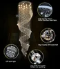 Modern Ceiling Lamp Long Size Crystal Chandelier Home Light Fixture for Lobby staircase Lustre stairs foyer Large Crystal lmap Stair Indoor Lighting